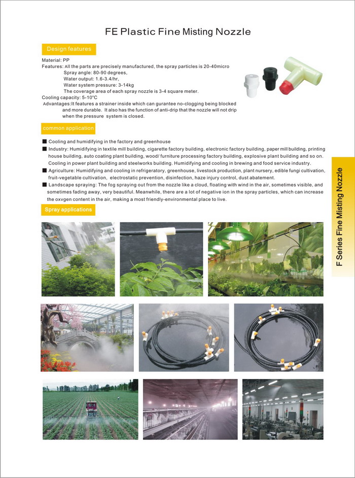 Low Pressure Fog Nozzle
